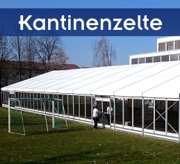 Großes weißes Zelt mit festen Seitenwänden aus Glas