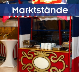 Nostalgie Marktstand mieten Erding | Rote Event-Bude Roter Nostalgie-Marktstand mit Beleuchtung als Buffet- oder Verkaufsstand für Events in Erding.