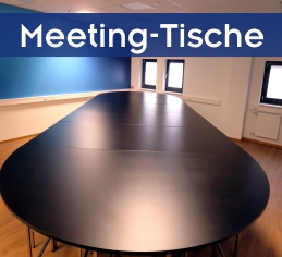 XXL Meeting-Stehtisch mieten Erding | Konferenztisch Großer runder Meeting-Stehtisch in Schwarz für Konferenzen und Roundtables mit bis zu 25 Personen.